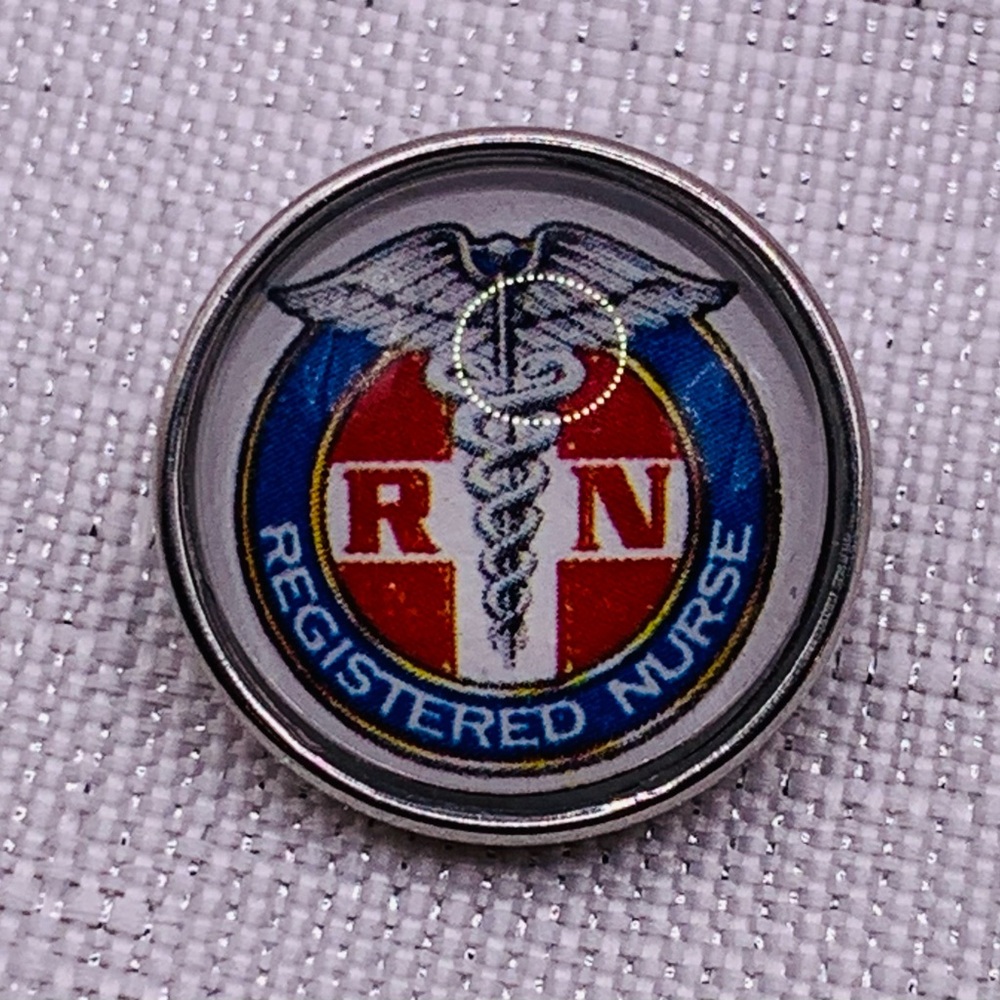 RN - Registered Nurse - Snap Button Charm - 18mm/20mm - Oh Snap!
